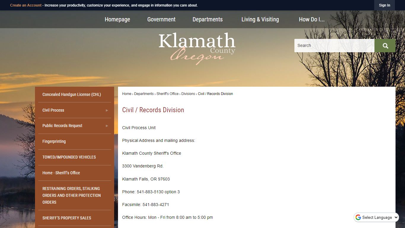Civil / Records Division | Klamath County, OR